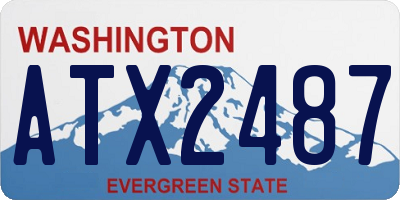 WA license plate ATX2487