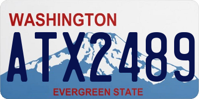 WA license plate ATX2489