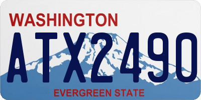 WA license plate ATX2490