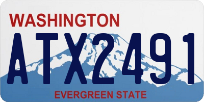 WA license plate ATX2491