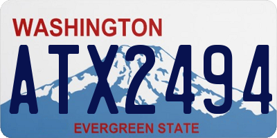 WA license plate ATX2494