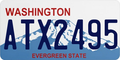 WA license plate ATX2495