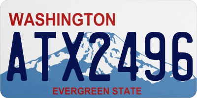 WA license plate ATX2496