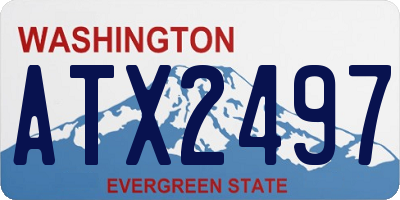 WA license plate ATX2497