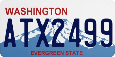 WA license plate ATX2499
