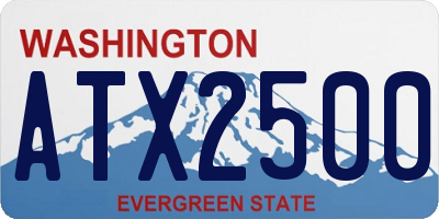 WA license plate ATX2500