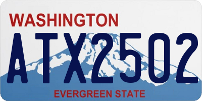 WA license plate ATX2502