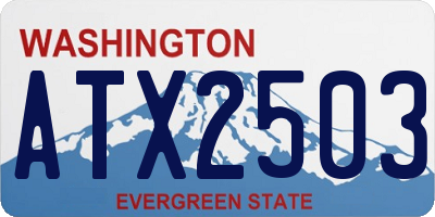 WA license plate ATX2503