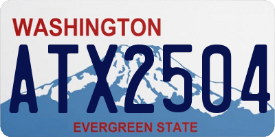 WA license plate ATX2504