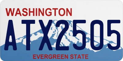 WA license plate ATX2505