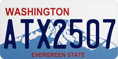 WA license plate ATX2507