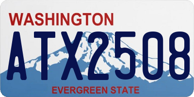 WA license plate ATX2508