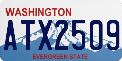 WA license plate ATX2509