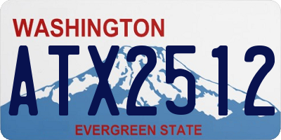 WA license plate ATX2512