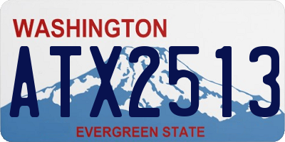 WA license plate ATX2513