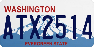 WA license plate ATX2514