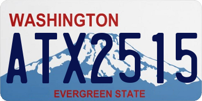WA license plate ATX2515