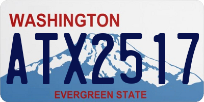 WA license plate ATX2517