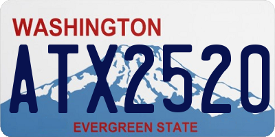WA license plate ATX2520