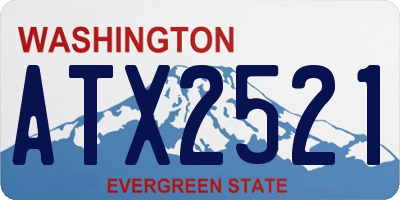 WA license plate ATX2521