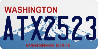 WA license plate ATX2523