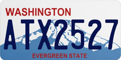 WA license plate ATX2527