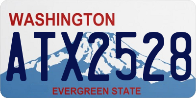 WA license plate ATX2528