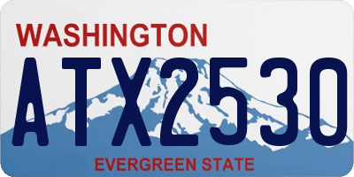 WA license plate ATX2530