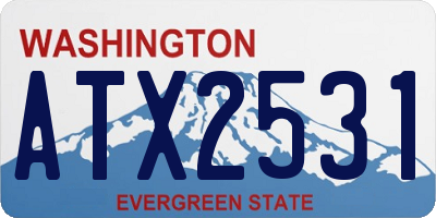 WA license plate ATX2531