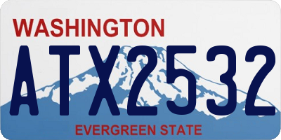 WA license plate ATX2532
