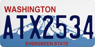 WA license plate ATX2534
