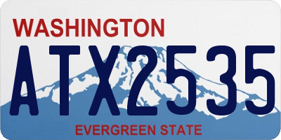 WA license plate ATX2535