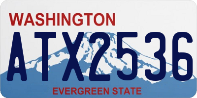 WA license plate ATX2536
