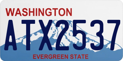 WA license plate ATX2537