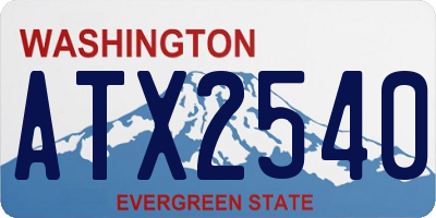 WA license plate ATX2540