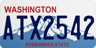 WA license plate ATX2542