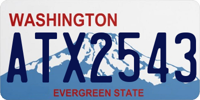 WA license plate ATX2543