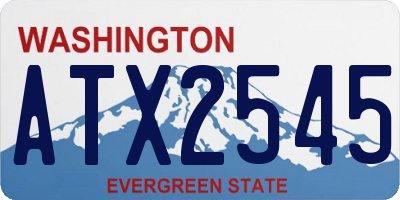WA license plate ATX2545