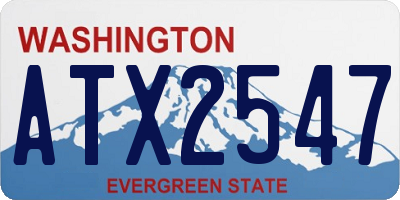 WA license plate ATX2547