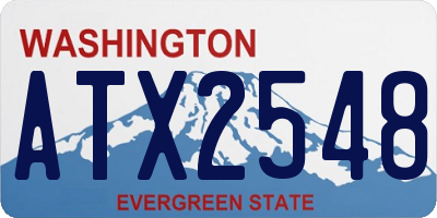 WA license plate ATX2548