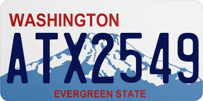 WA license plate ATX2549
