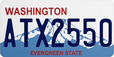 WA license plate ATX2550