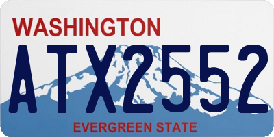 WA license plate ATX2552