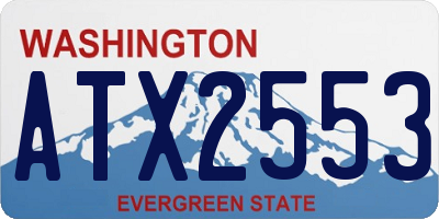 WA license plate ATX2553
