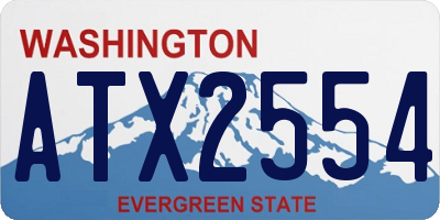WA license plate ATX2554