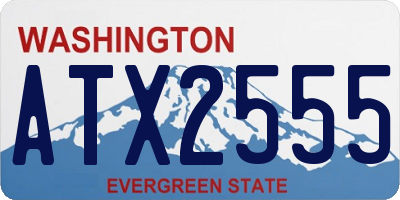 WA license plate ATX2555