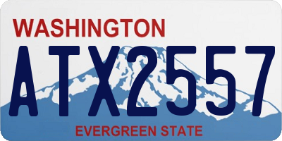 WA license plate ATX2557
