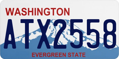 WA license plate ATX2558