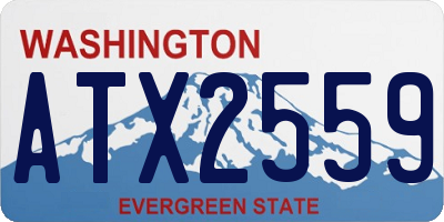 WA license plate ATX2559