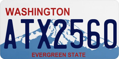 WA license plate ATX2560